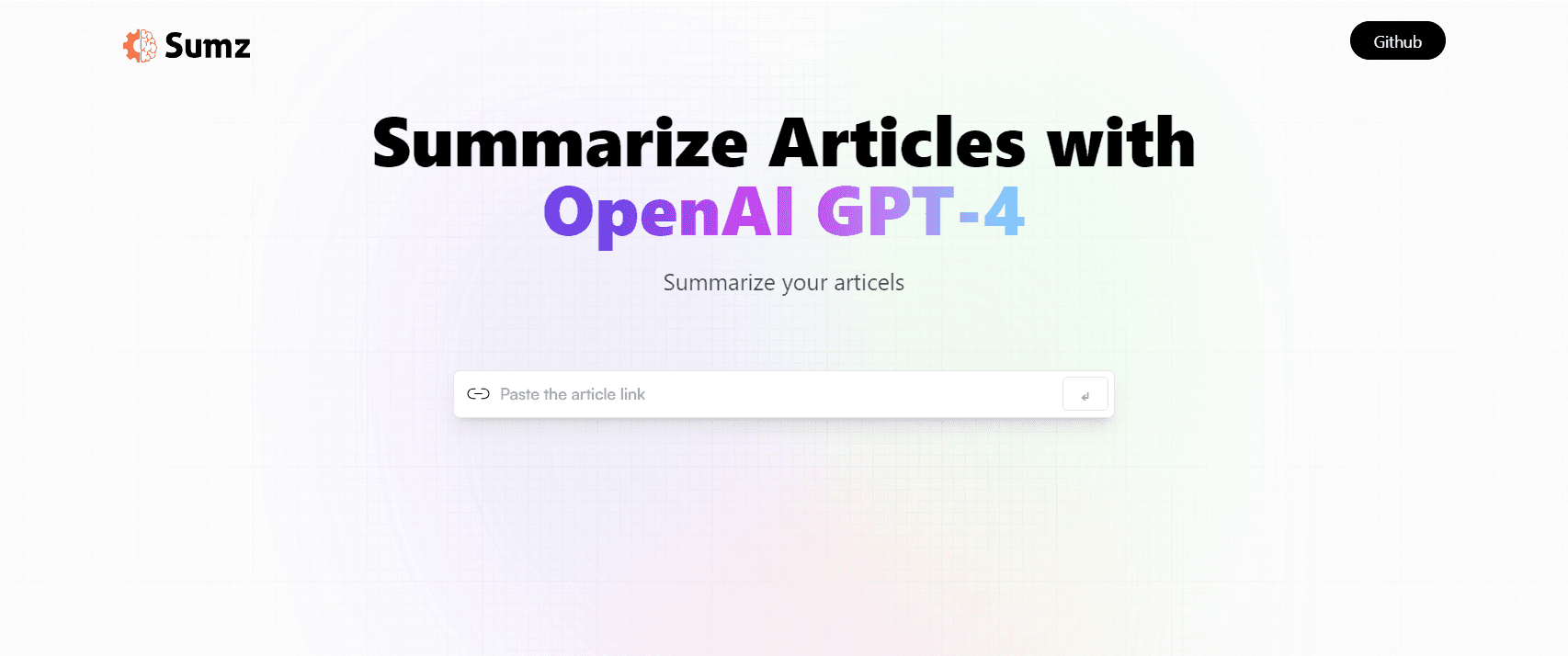 AI Article Summarizer project interface