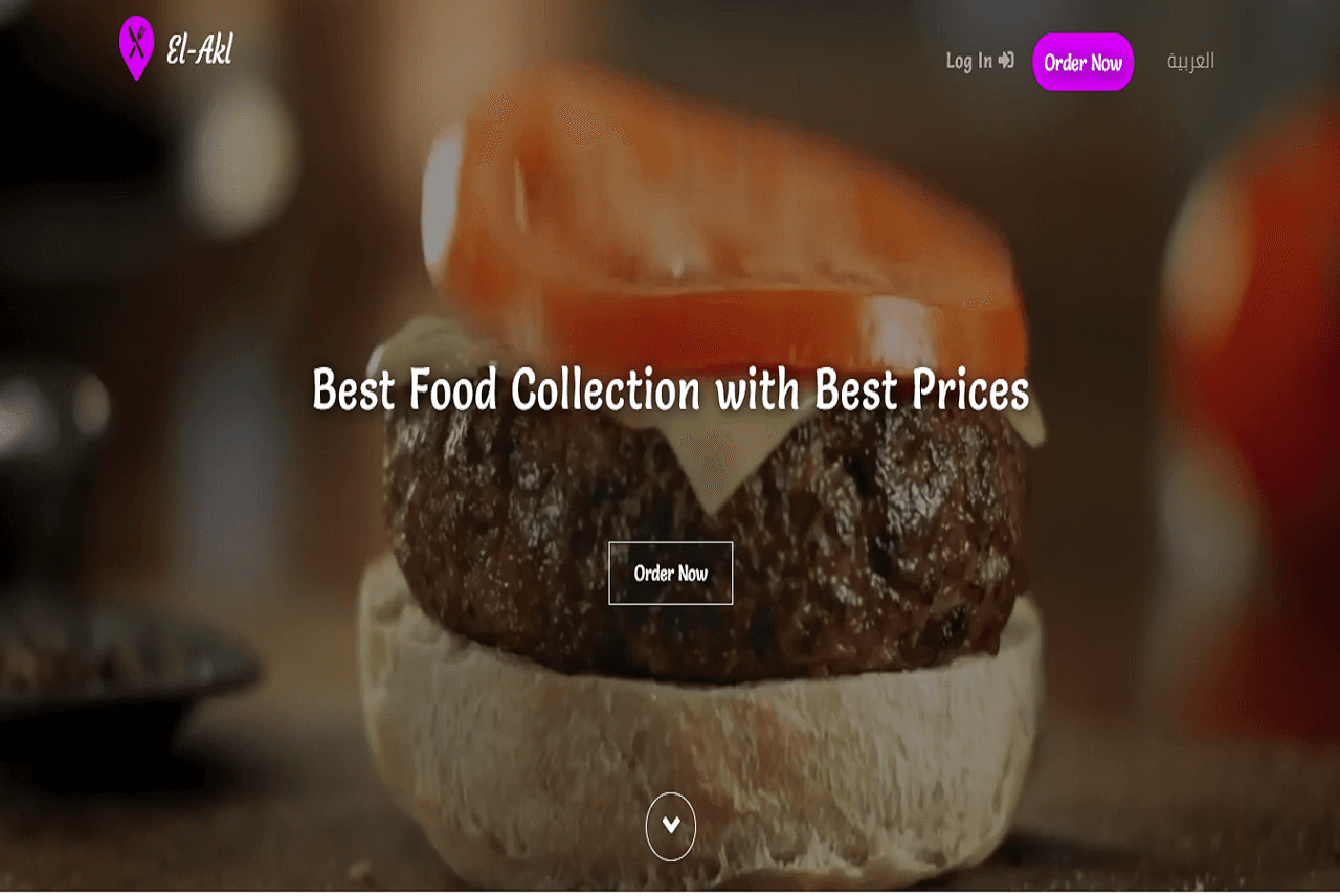 Food To Go project interface